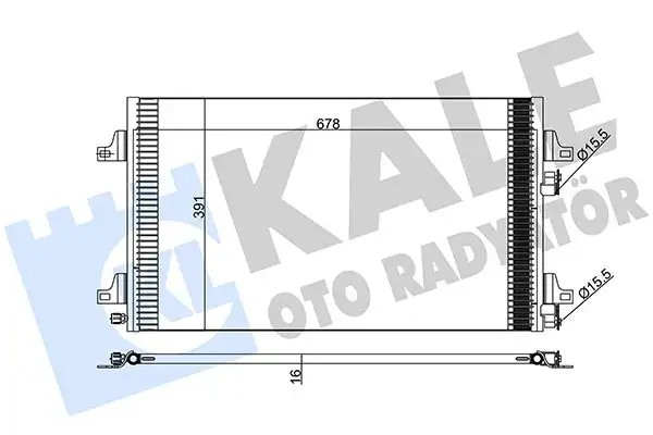 KALE Renault Laguna II 1.6/1.8/2.0 16V Klima Radyatörü 678×391×16 mm