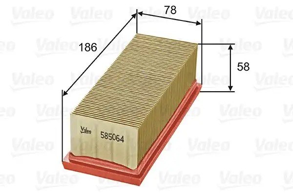 VALEO Hava Filtresi 585064 - Renault Clio 1.2, Symbol 1.2 16V