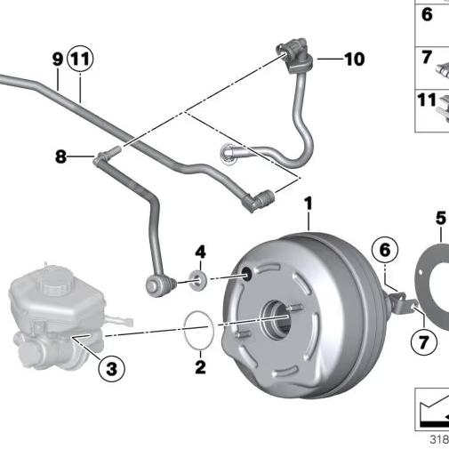 BMW F20 F21 F22 F23 F30 F31 F32 F33 F34 F36 Fren Servosu Westinghouse - 34336851097 BOSCH