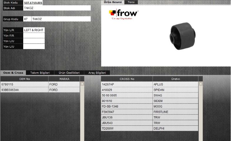 FROW Ford Mondeo 2.0 Ön Aks Altta Her İki Taraftan Salıncak Burcu