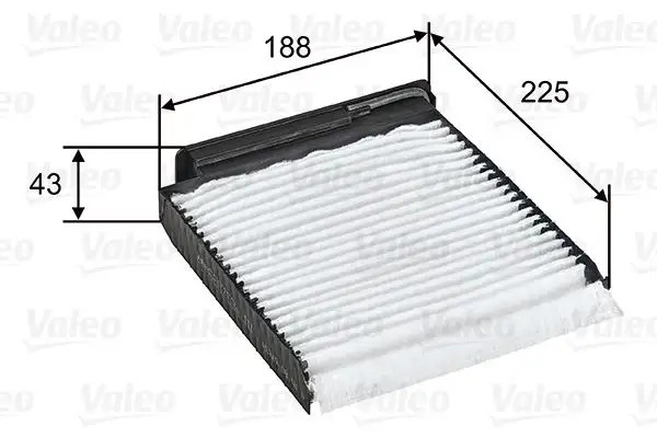 VALEO Renault Clio 1.6 ve Dacia Logan 1.2 Polen Filtresi 224 x 189 x 43 mm
