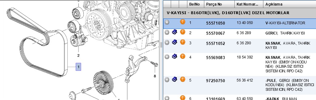 PSA Alternatör (V) Kayışı (Opel Astra J-K, Insignia, Mercedes C-Class W203, GLC X253, SLK R172, Peugeot Boxer II, Citroën Jumper II, Renault Mégane I)