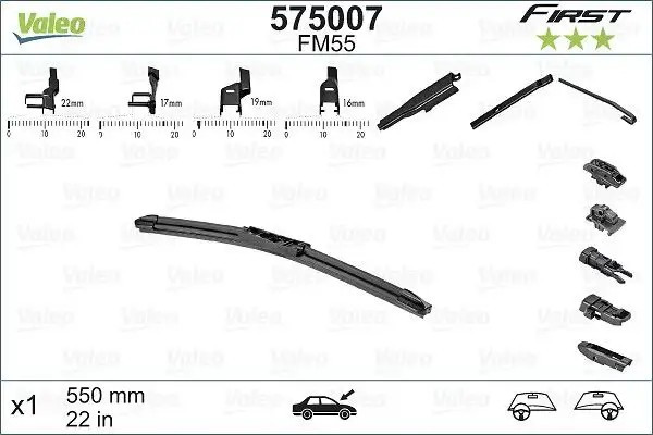 VALEO Audi A6, Bmw 320d ve Passat A4 (YT) Ön Silecek Süpürgesi 550 mm