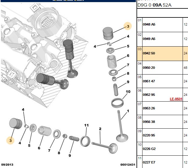 Subap Fincanı (Peugeot 206, 307, 308, 1.6 16V, 406, 3.0 V6 24V)
