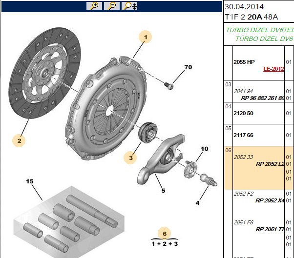 DEBRIYAJ SETI (RULMANLI) CITROEN C4 I 16 HDI 04- DV6TED4