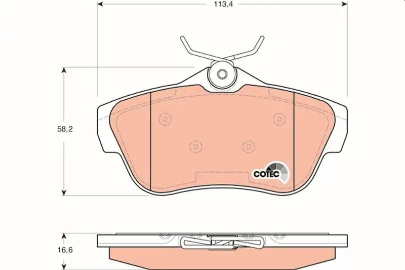 TRW Volkswagen Golf 3 ve Audi A4 Arka Fren Balatası 113,4 mm
