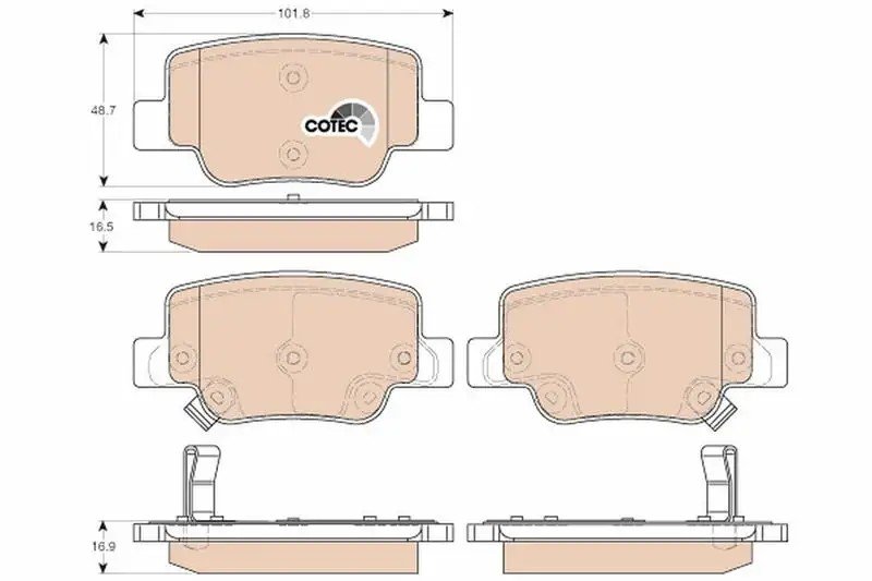 TRW Toyota Verso 2.0 D-4d ve 1.8 Arka Fren Balatası 101.8 mm