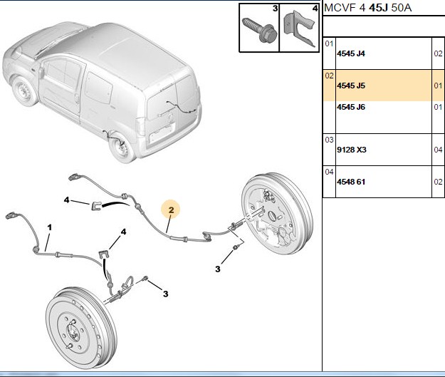 ARKA ABS SENSORU SOL PEUGEOT BIPPER FIAT FIORINO