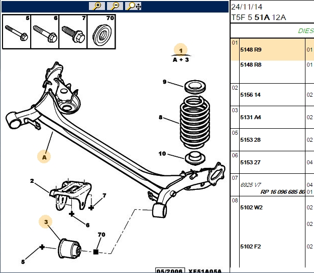 BİTAPART Arka Torsiyon Peugeot 307 Citroen C4