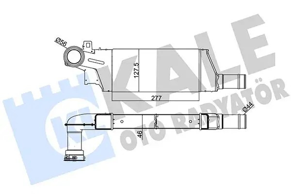 KALE Opel Combo Corsa C Tigra 1.3/1.7 Cdti Turbo Radyatörü 279×127×46 mm