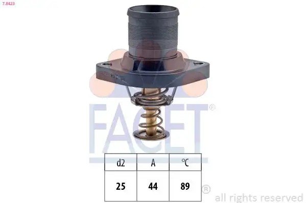 FACET Peugeot 307 ve 206 1.6 TU5JP4 Termostat 89 °C