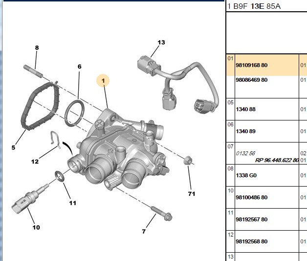 Termosat Berlingo C3 II Partner 308 5008 07-