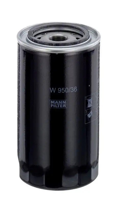 MANN W950/36 Yağ Filtresi M22x1.5-6H Geri Dönüş Kapatma Valfi İle