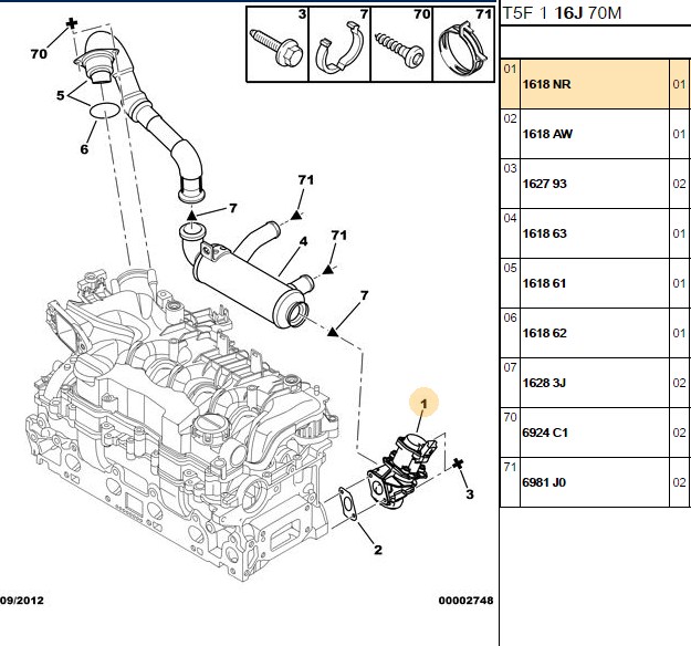 EGR Valfi (Fiat Scudo, 307, 308 SW, 5008, Expert, Partner, Tepee)