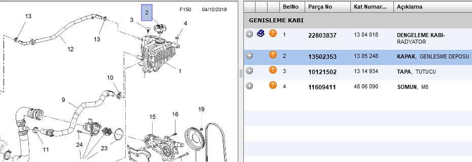 Yedek Su Deposu (Opel Astra H, Astra J 1.4, 1.6, 1.8, 1.6/1.7 CDTI 09-15)