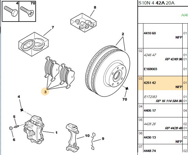 Fren Balatası Ön (140 mm) (Mini P106 GTI P306 97-01)