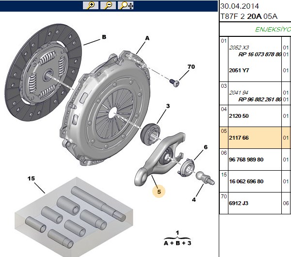 Debriyaj Çatalı (Partner/P307/P207 DW6/DW4)