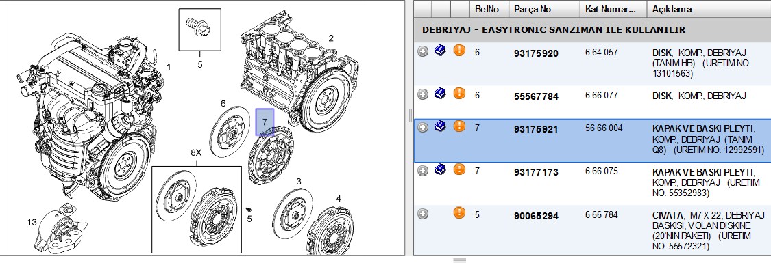 DEBRIYAJ BASKISI OPEL CORSA D Z12XEP  (5666004)
