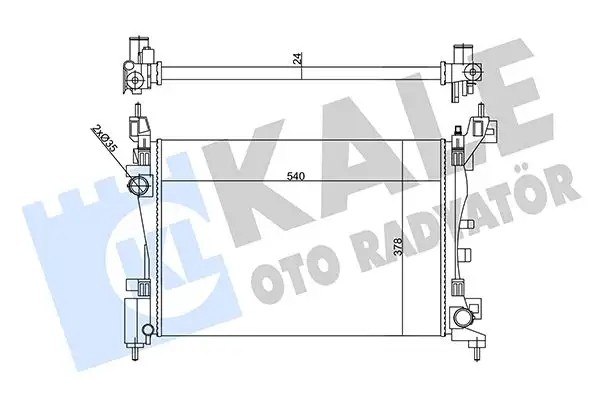 KALE Fiat Fiorino 1.4 Su Radyatörü 540 mm
