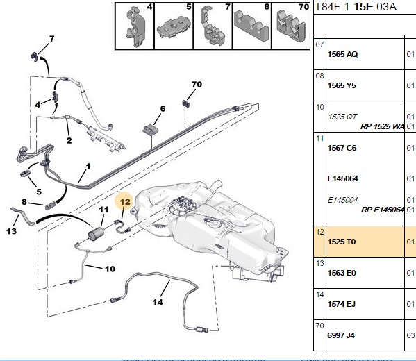 Benzin Borusu (Peugeot 307, 308, P3008, C4 16 16V VTI EP6)