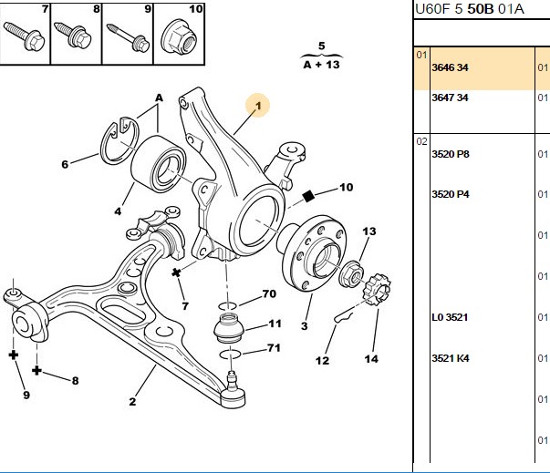FROW Aks Taşıyıcı Sol (Peugeot Expert, Scudo)