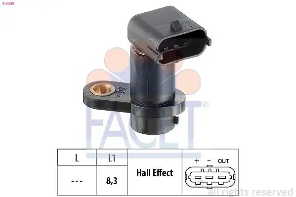 FACET Opel Astra H-J ve Zafira B Eksantrik Sensörü 9.0449