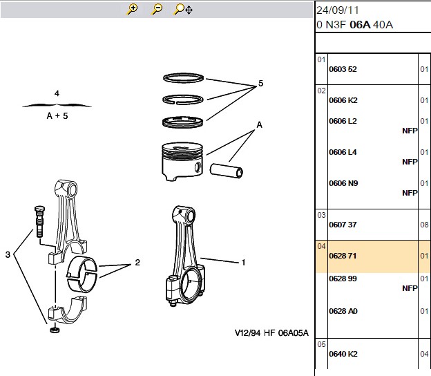 PISTON 86.00 mm (+ 0.60) PEUGEOT 605 XM 405 2.0 16V XU10J2 XU10J2C (5 mm CUKUR)