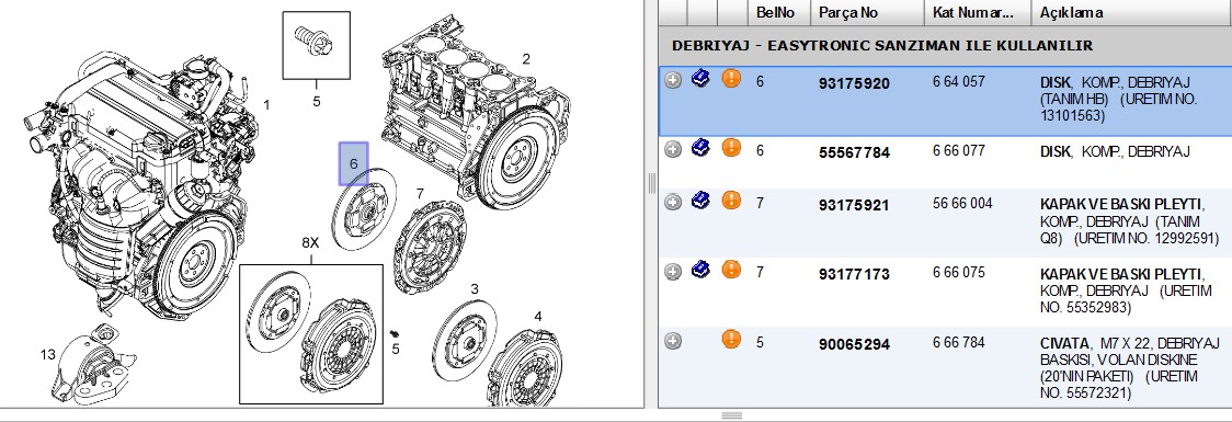 DEBRIYAJ BALATASI Z12XEP AT CORSA D (664057)