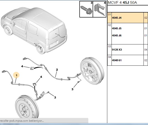 BİTAPART Fiat Linea 1.3 MultiJet, 1.4, 1.6 MultiJet - Fiorino 1.3 MultiJet, 1.4 Ön ABS Hız Sensörü