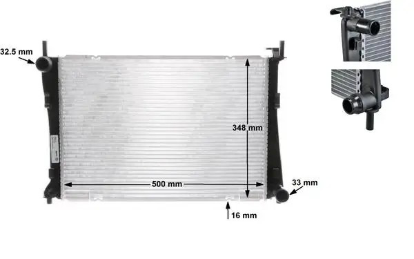 MAHLE Ford Fiesta 1.4 ve Fusion 1.4 Tdci Su Radyatörü 520X685 mm