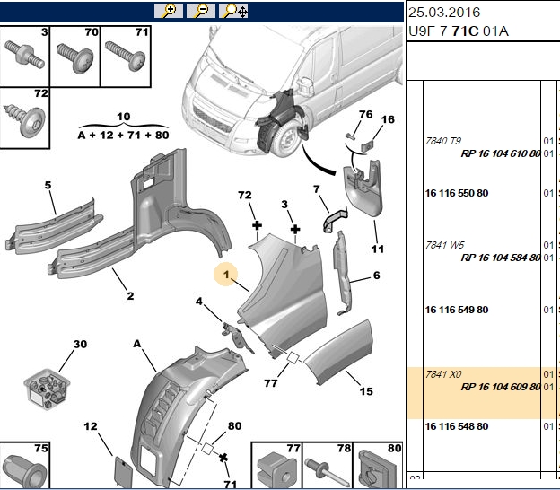 Bitapart Ön Çamurluk Sağ Box Delikli (7841X0)