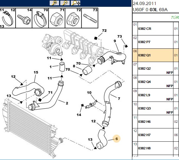 TURBO HORTUMU P806-EXPERT I-II- JUMPY I-II-EVASION-C8 20H