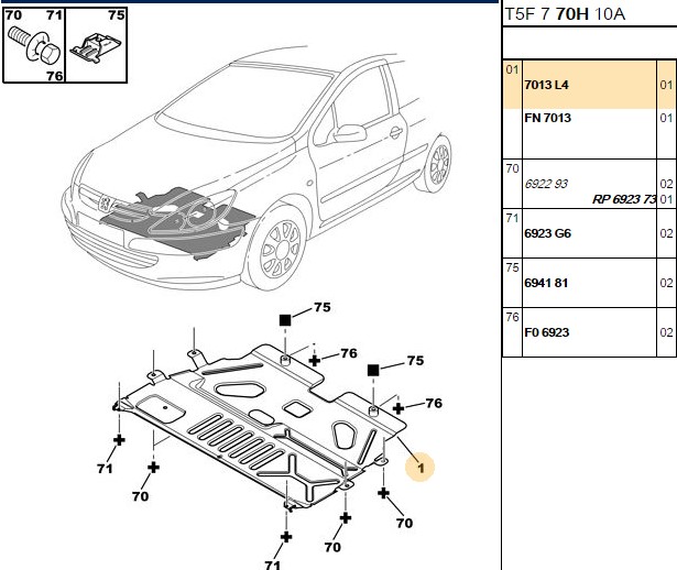 Prizma Alt Karter Muhafazası Sac, Citroen C4