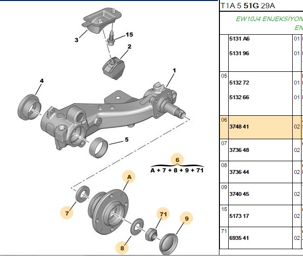 ERP ARKA PORYA TU5JP4 (1.6 16V) - EW10J4 (2.0 16V)  206 (3748.41)