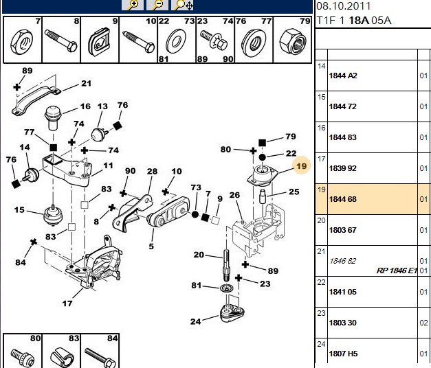Motor Takozu Sol-Üst (Volkswagen EW10J4, P307/P308/P5008/RCZ)