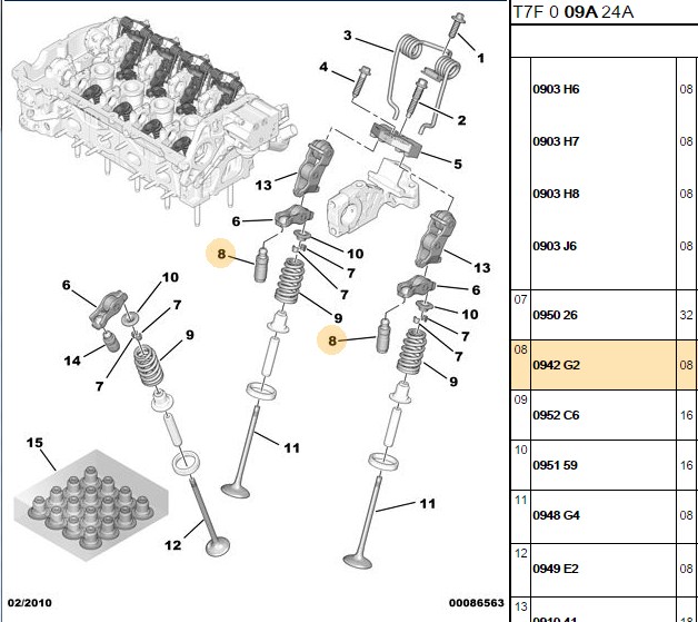 Subap İticisi (EMME) Opel Astra L 1.6 16V (PSA)