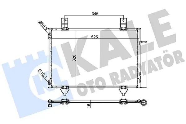 KALE Suzuki Swift 1.3 ve 1.5 Klima Radyatörü 525×320×16 mm