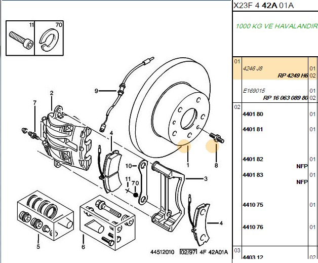 FREN DISKI ON 5D 280 mm PEUGEOT BOXER CITROEN JUMPER FIAT DUCATO 1400 96-