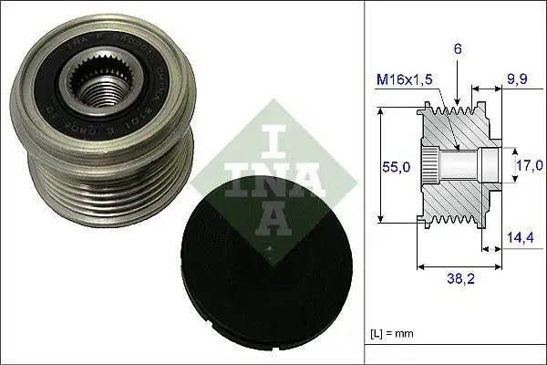 INA Hyundai ix35, Kia Sorento ve Tucson Alternatör Kanallı Kasnak 535021610