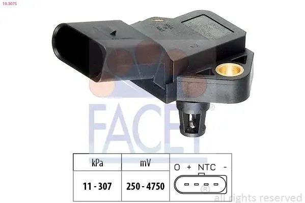FACET MAP Sensörü Audi A1-A8, Q5-Q7, VW Passat-Golf, Seat Leon İçin