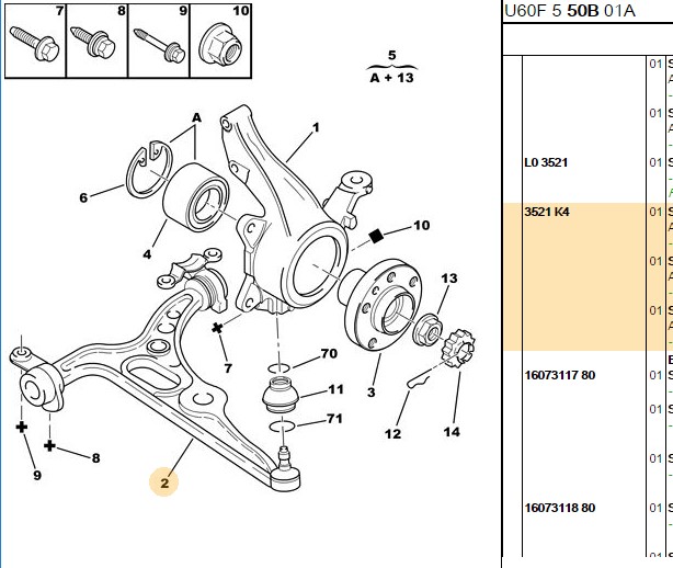 SALINCAK SAG PEUGEOT P806 94- EXPERT I EXPERT II FIAT SCUDO I SCUDO II ULYSSE 96- JUMPY I JUMPY II