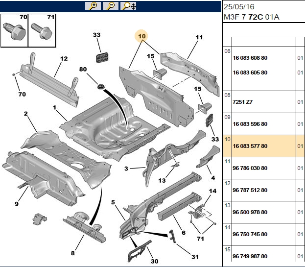 Arka Panel Komple (Peugeot P301, Citroen C-Elysee)