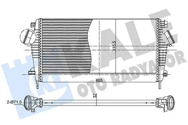 KALE Opel Insignia A 1.6 Cdti Turbo Radyatörü 665×315.5×32 mm