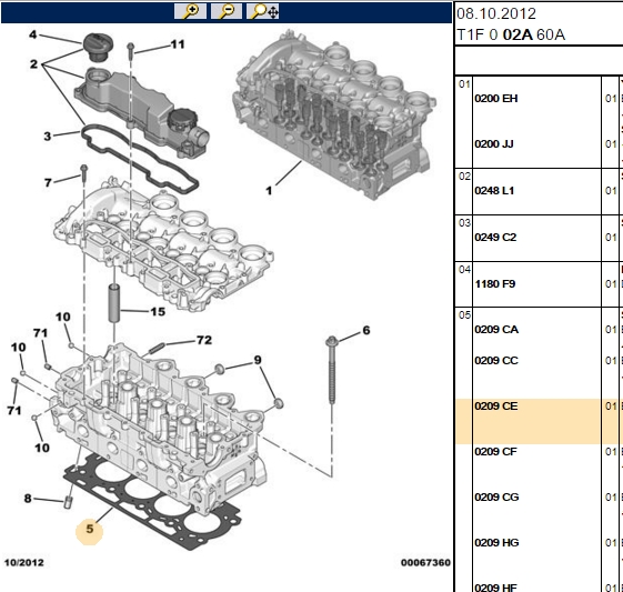 Silindir Kapak Contası DV6DTED (1.6 HDI) (1.35 mm) (1 Tirnak) (Peugeot 207/208/2008/3008/301/308/4008/5008/508, Expert 3, Partner Tepe, Jumpy 3, Berlingo B9)