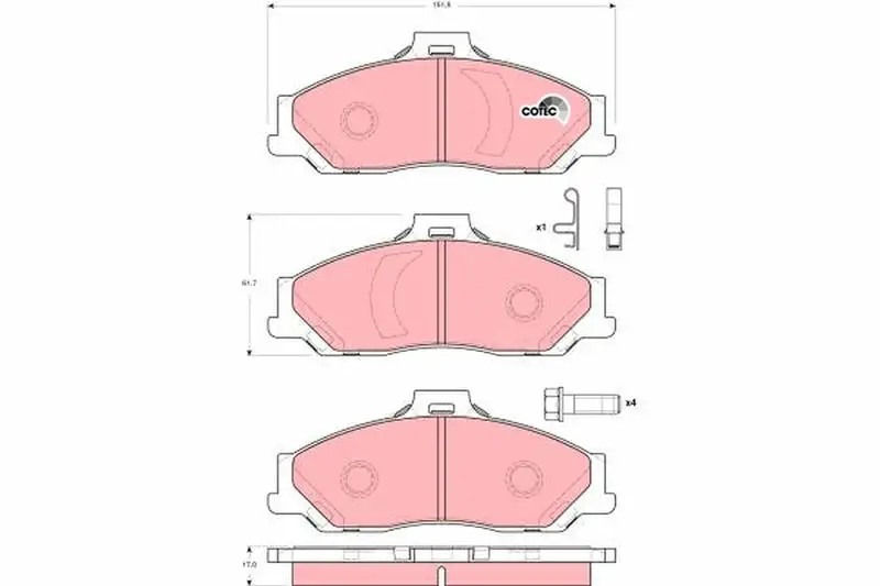 TRW Ford Ranger 2.5 Tdci Ön Fren Balatası 151,5 mm