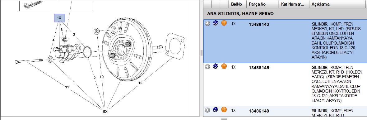 DELPHI Fren Ana Merkezi Opel Astra K