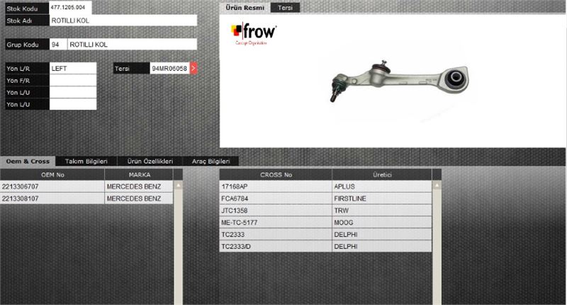 Rotilli Kol (Sol) Mercedes W221 2005-