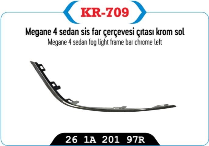 Sis Far Çerçevesi Citasi Krom Sol Sedan Model Megane IV