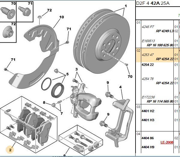 FROW Peugeot 407 2.0 Hdi 1.6 Hdi ve 2.0 Ön Fren Balatası 131.4 mm