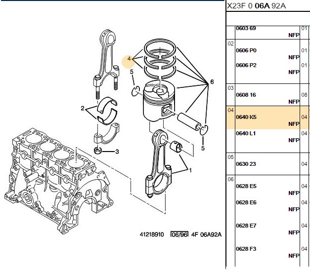 PISTON 92.00 mm (+ 0.50) PEUGEOT BOXER CITROEN JUMPER 2.5D DJ5TED